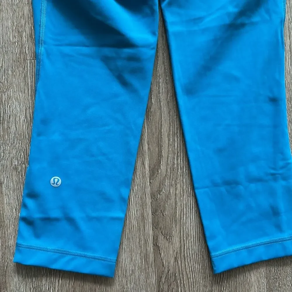 Lululemon Swift Speed High Rise Crop Leggings‎ Hawaiian Blue Size 4